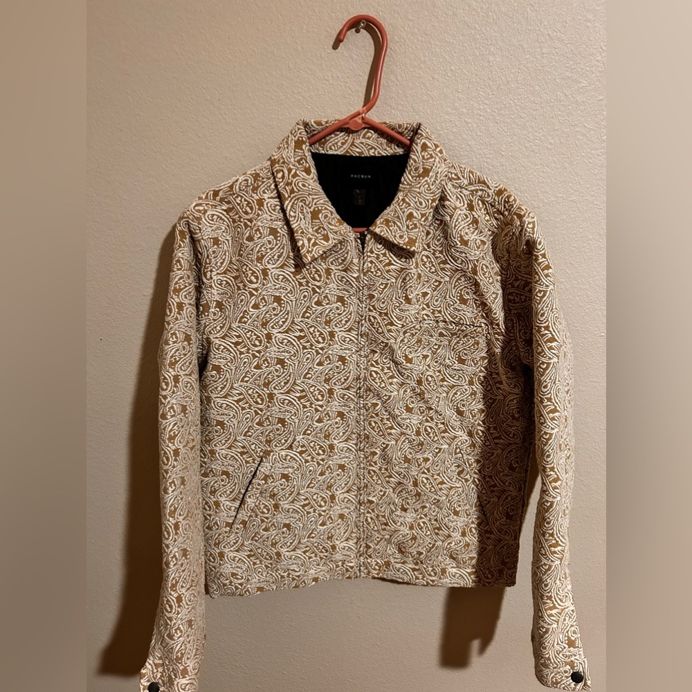 Full zip Bandana effect jacket (crème and white edition)